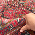 Heriz Rug — Soft Brick Red & Ivory Medallion. Additional original photograph showing the rug's surface, design and weave. SKU 52510146.