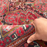 Heriz Rug — Soft Brick Red & Ivory Medallion. Additional original photograph showing the rug's surface, design and weave. SKU 52510146.