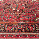 Heriz Rug — Soft Brick Red & Ivory Medallion. Additional original photograph showing the rug's surface, design and weave. SKU 52510146.