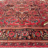 Heriz Rug — Soft Brick Red & Ivory Medallion. Additional original photograph showing the rug's surface, design and weave. SKU 52510146.