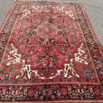 Heriz Rug — Soft Brick Red & Ivory Medallion. Additional original photograph showing the rug's surface, design and weave. SKU 52510146.