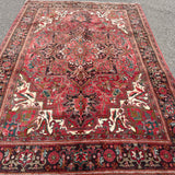 Heriz Rug — Soft Brick Red & Ivory Medallion. Additional original photograph showing the rug's surface, design and weave. SKU 52510146.