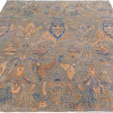 Chobbi Rug in muted blue and gold — pattern, texture or angled view