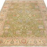 Chobbi Rug in olive green and cream — pattern, texture or angled view