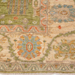 Chobbi Rug in olive green and cream — pattern, texture or angled view