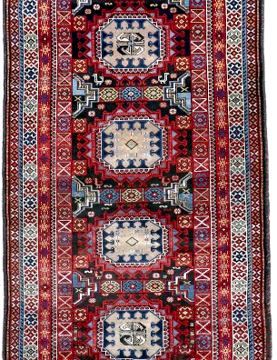 Semi-antique Caucasian Runner Rug | 3' 5" x 8' 10" - Rug the Rock -