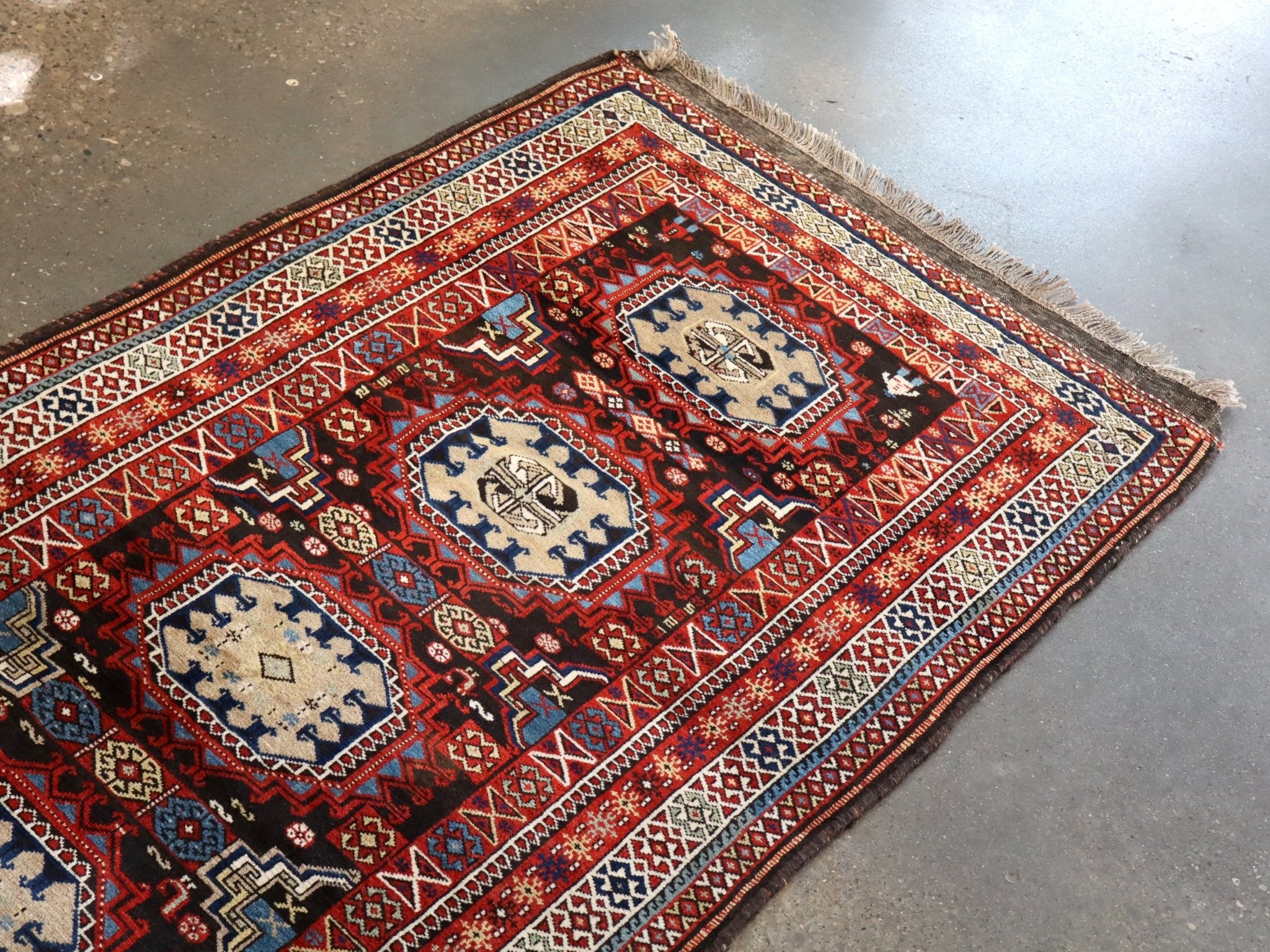 Semi-antique Caucasian Runner Rug | 3' 5" x 8' 10" - Rug the Rock -