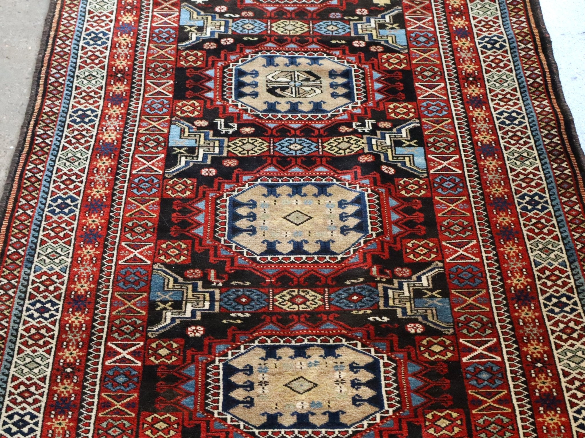 Semi-antique Caucasian Runner Rug | 3' 5" x 8' 10" - Rug the Rock -