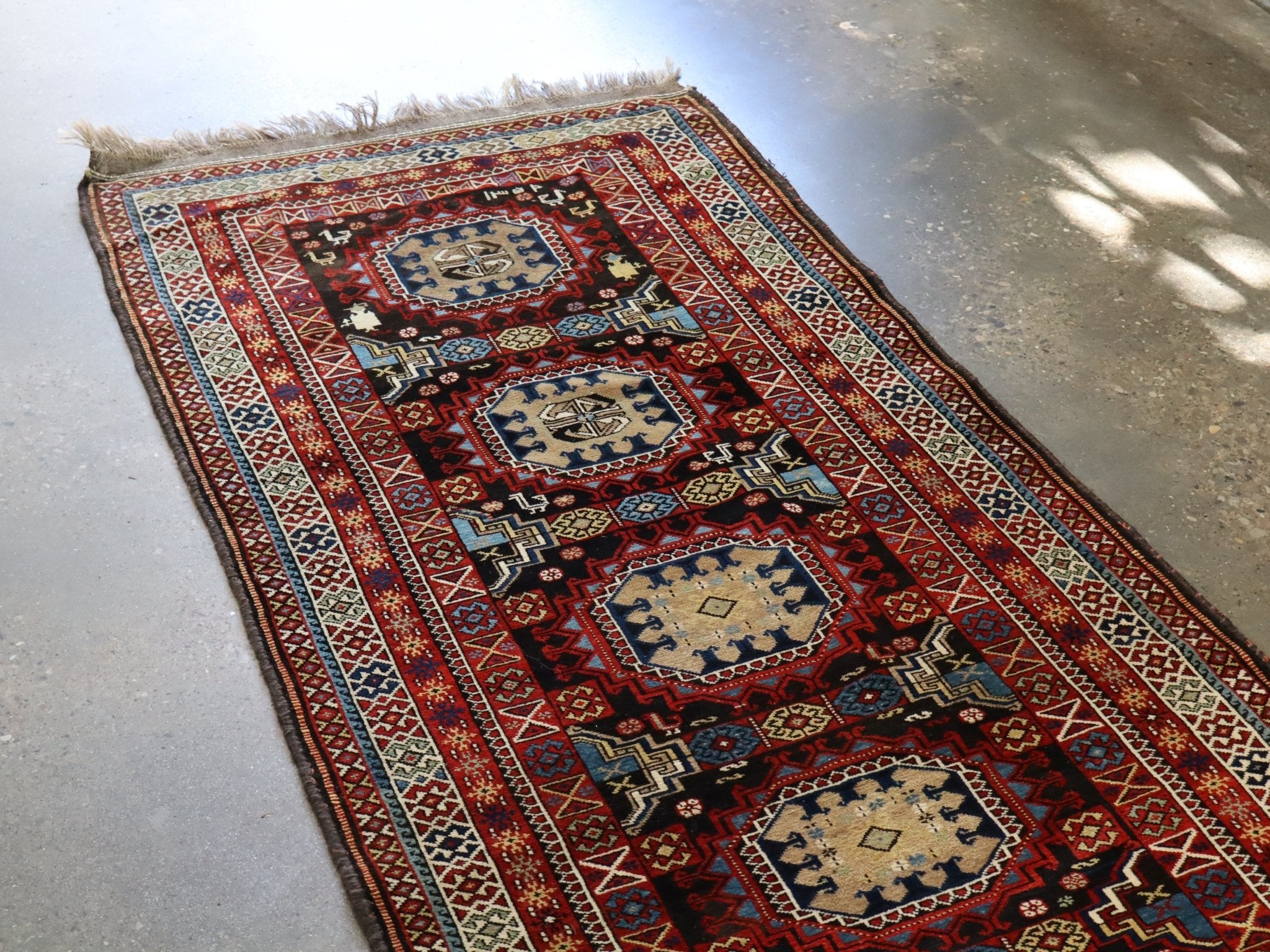 Semi-antique Caucasian Runner Rug | 3' 5" x 8' 10" - Rug the Rock -
