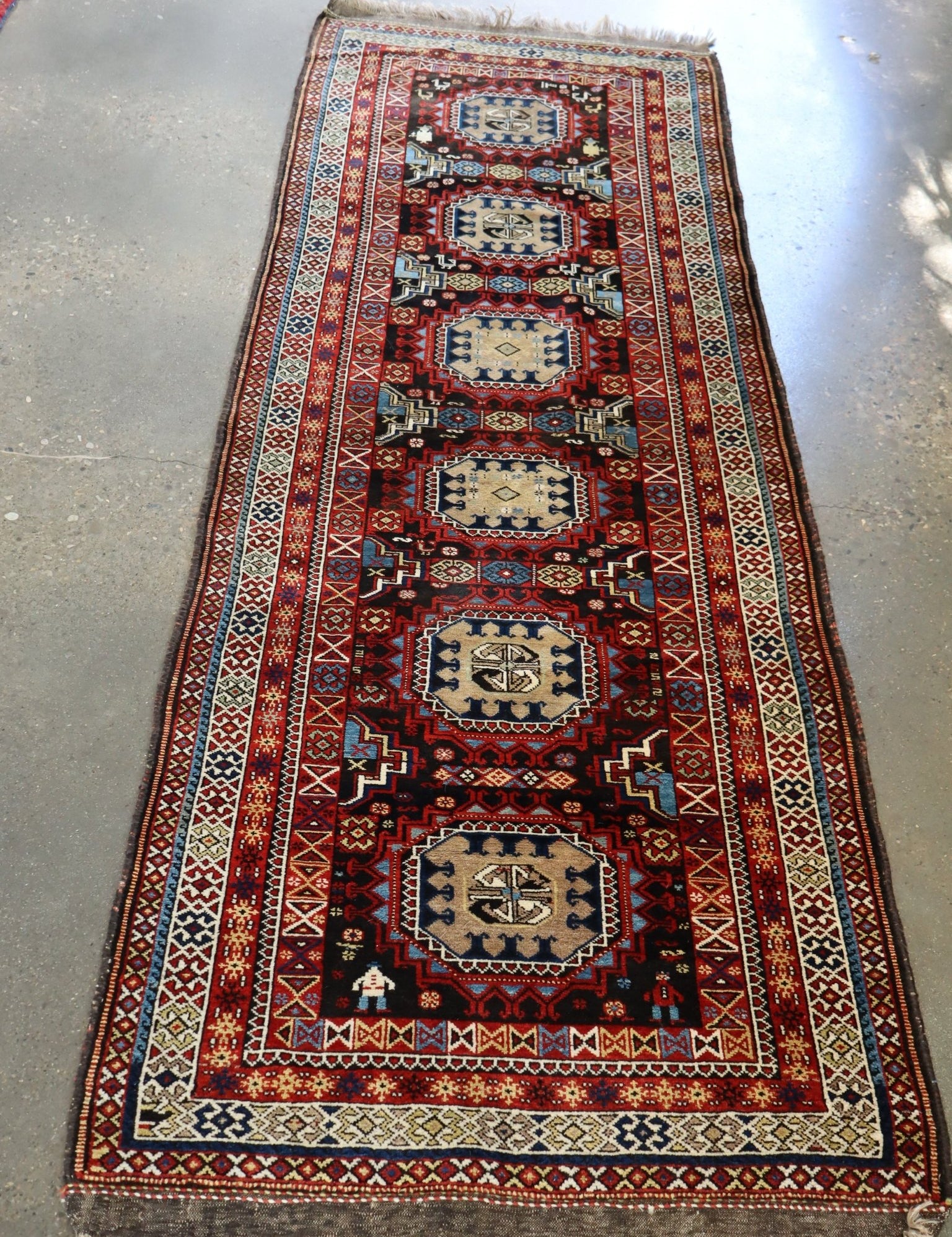 Semi-antique Caucasian Runner Rug | 3' 5" x 8' 10" - Rug the Rock -
