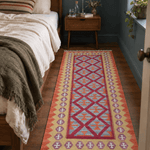 Shiraz Kilim Runner — Saffron Toranj Setare Design | 2'9" × 6'5" - Rug the Rock - availableavailable rugsKilim Rugs
