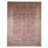 Tabriz Rug — Dusty Rose Florals | 9'10" × 12'9" - Rug the Rock - availableFloralHand-knotted