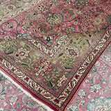 Tabriz Rug — Dusty Rose Florals | 9'10" × 12'9" - Rug the Rock - availableFloralHand-knotted