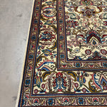 Tabriz Rug — Jewel-Tone Florals on Ivory | 9'8" × 12'4" - Rug the Rock - availableFloralHand-knotted
