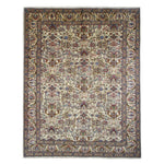 Tabriz Rug — Jewel-Tone Florals on Ivory | 9'8" × 12'4" - Rug the Rock - availableFloralHand-knotted