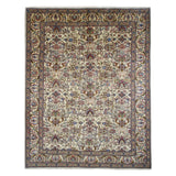 Tabriz Rug — Jewel-Tone Florals on Ivory | 9'8" × 12'4" - Rug the Rock - availableFloralHand-knotted