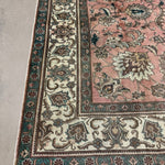 Tabriz Rug — Salmon Pink & Ivory Florals | 9'9" × 12'9" - Rug the Rock - availableFloralHand-knotted