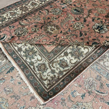 Tabriz Rug — Salmon Pink & Ivory Florals | 9'9" × 12'9" - Rug the Rock - availableFloralHand-knotted