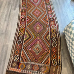 Turkish Kars Kilim Rug | 3' 11" x 10' 6" - Rug the Rock