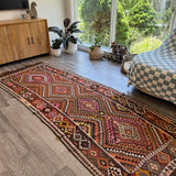 Turkish Kars Kilim Rug | 3' 11" x 10' 6" - Rug the Rock