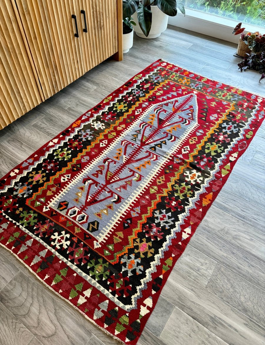 Turkish Uşak Eşme Kilim | 3' 3" x 6' - Rug the Rock