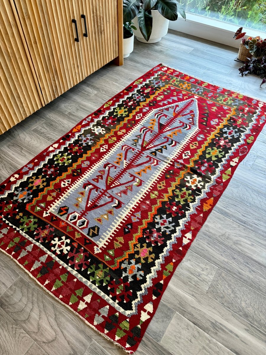 Turkish Uşak Eşme Kilim | 3' 3" x 6' - Rug the Rock