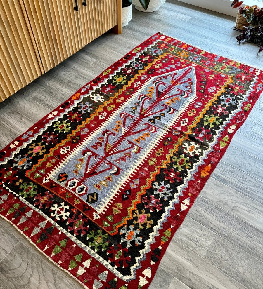 Turkish Uşak Eşme Kilim | 3' 3" x 6' - Rug the Rock