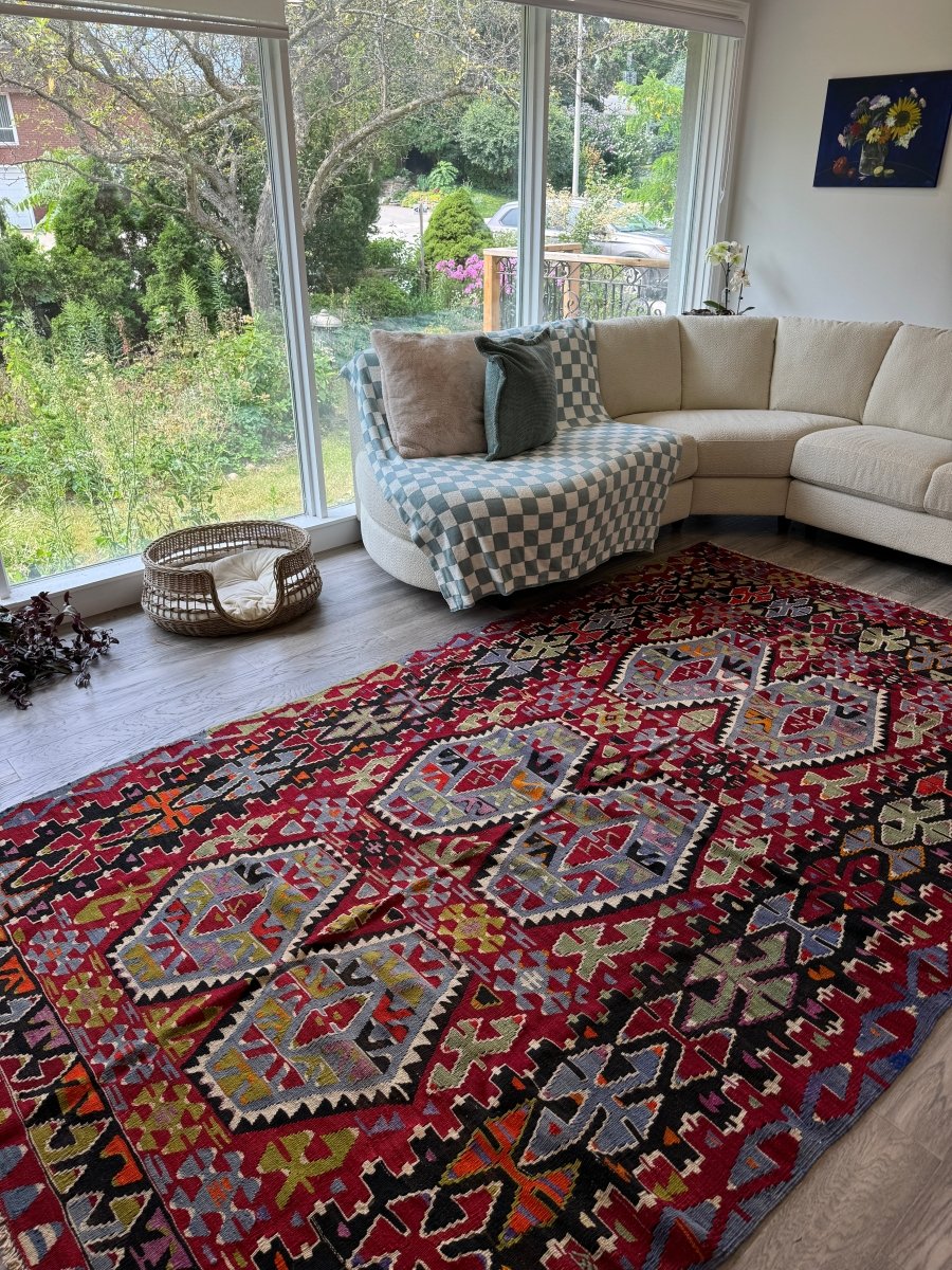 Turkish Uşak Eşme Kilim | 5' 11" x 10' 4" - Rug the Rock