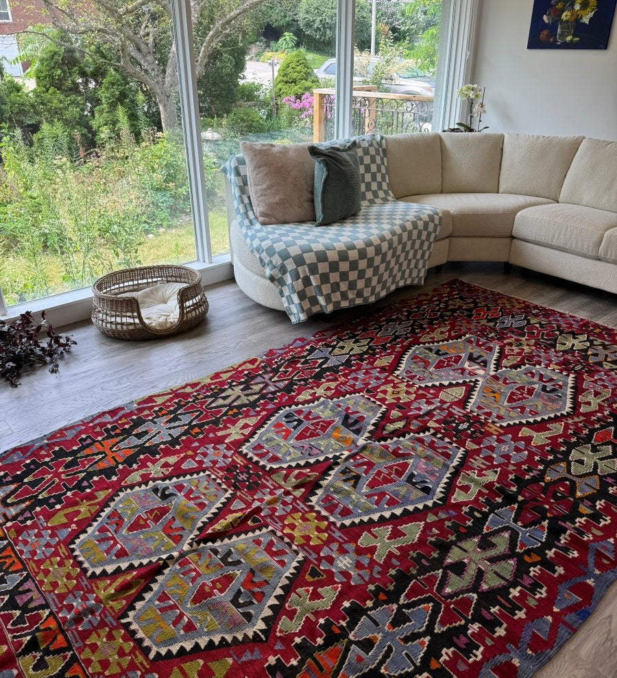 Turkish Uşak Eşme Kilim | 5' 11" x 10' 4" - Rug the Rock