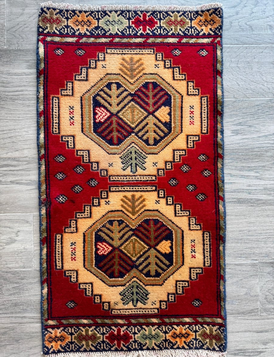 Turkmen Mini Rug | 1' 5" x 2' 7" - Rug the Rock