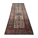 Persian Uch Tappeh Runner, lengthwise view, hand-knotted wool with beige colouring. SKU 1.0087.