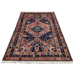 Vintage Afshar Luri Rug, front perspective view of the complete rug, hand-knotted wool pile. SKU RR 32536.