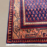 Persian Arak Boteh Mir Runner, border and fringe detail, hand-knotted wool pile. SKU RR 30666.