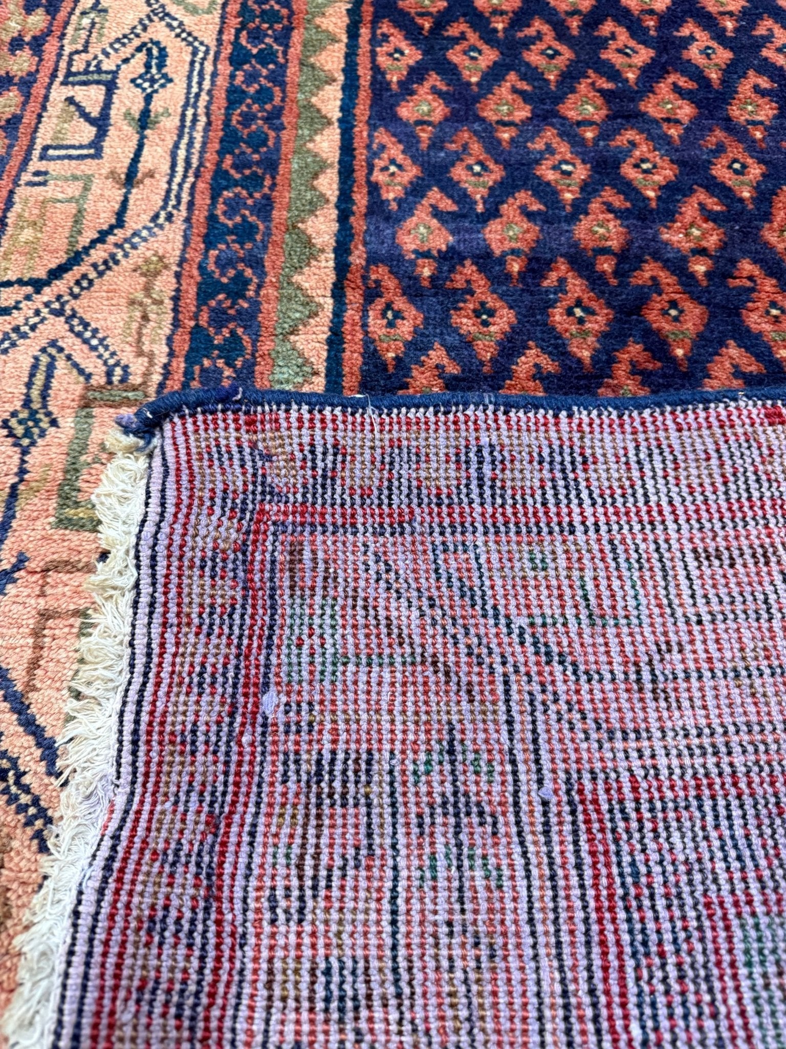 Vintage Arak Runner — Boteh Mir on a Dark Field with Red Borders. Original rug photograph; SKU RR30666; source IMG_7062.