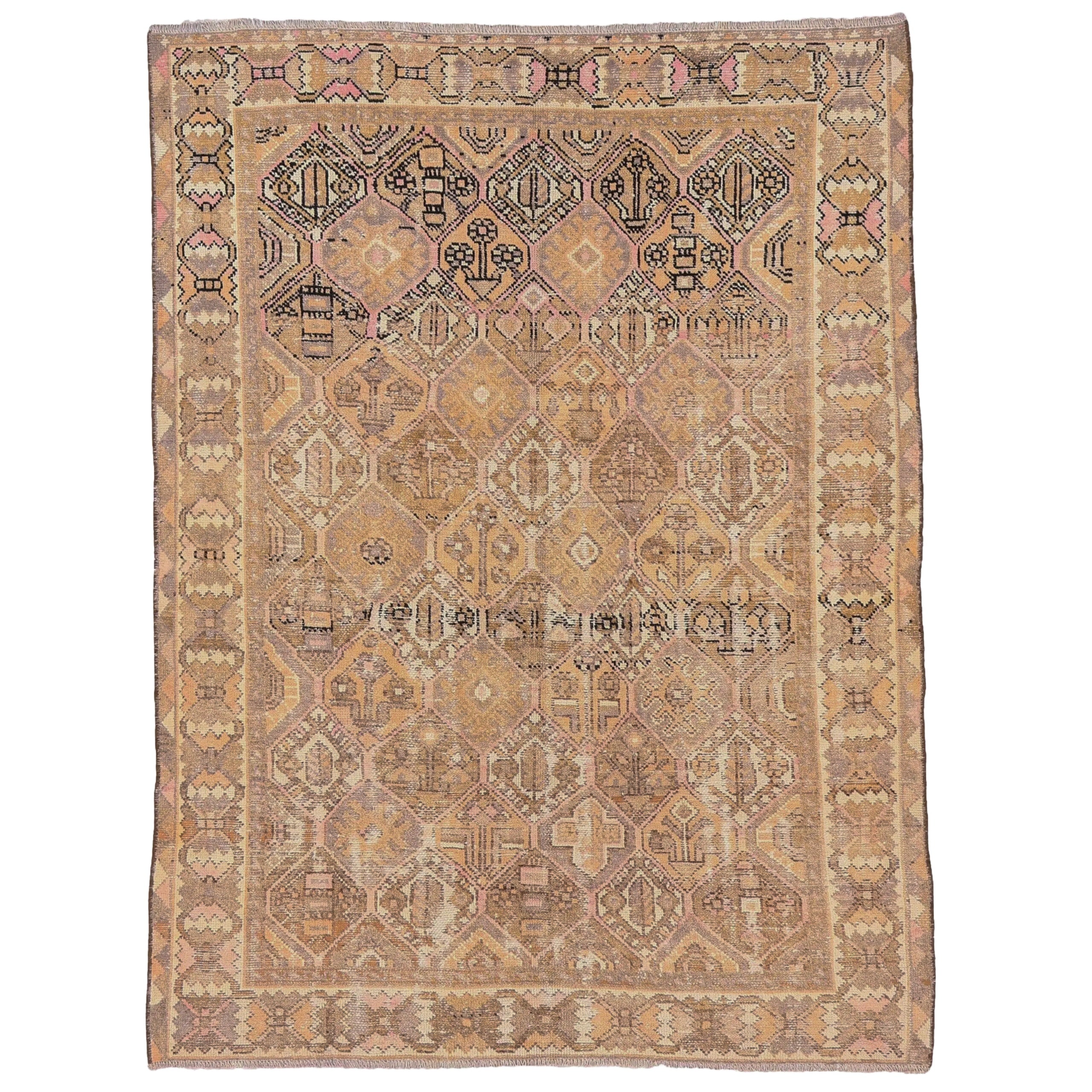 Vintage Bakhtiari Rug | 6' 7" x 9' 1" — full rug view