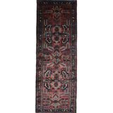 Persian Dargazin Hamadan Runner, top view on white background, hand-knotted wool pile. SKU RR 32283.