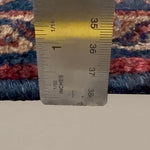 Persian Dargazin Hamadan Runner, fringe and measurement detail, hand-knotted wool pile. SKU RR 32283.