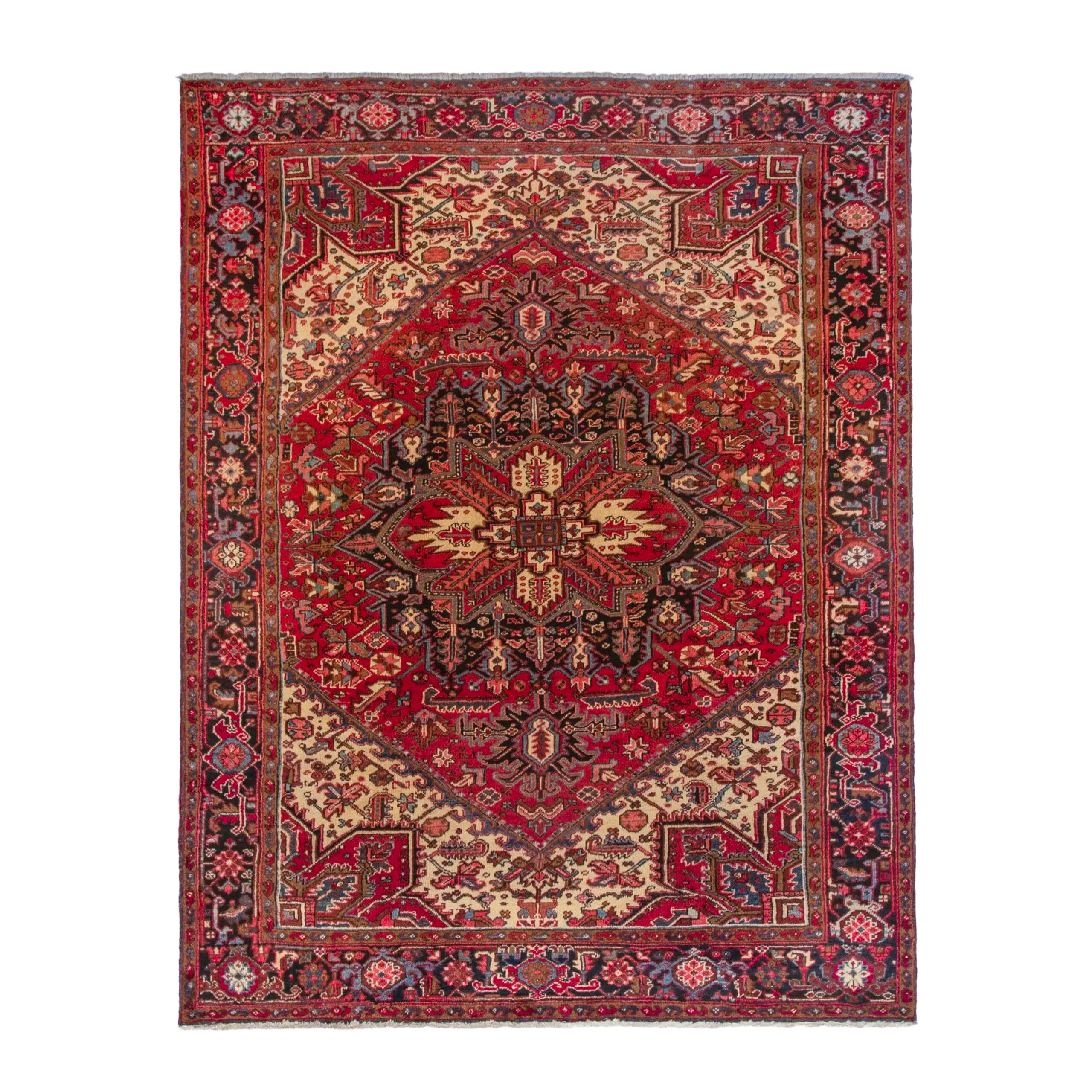 Vintage Heriz Rug | 7' 5" x 9' 8" — full rug view