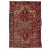 Vintage Heriz Rug | 7' 4" x 10' 4" — full rug view