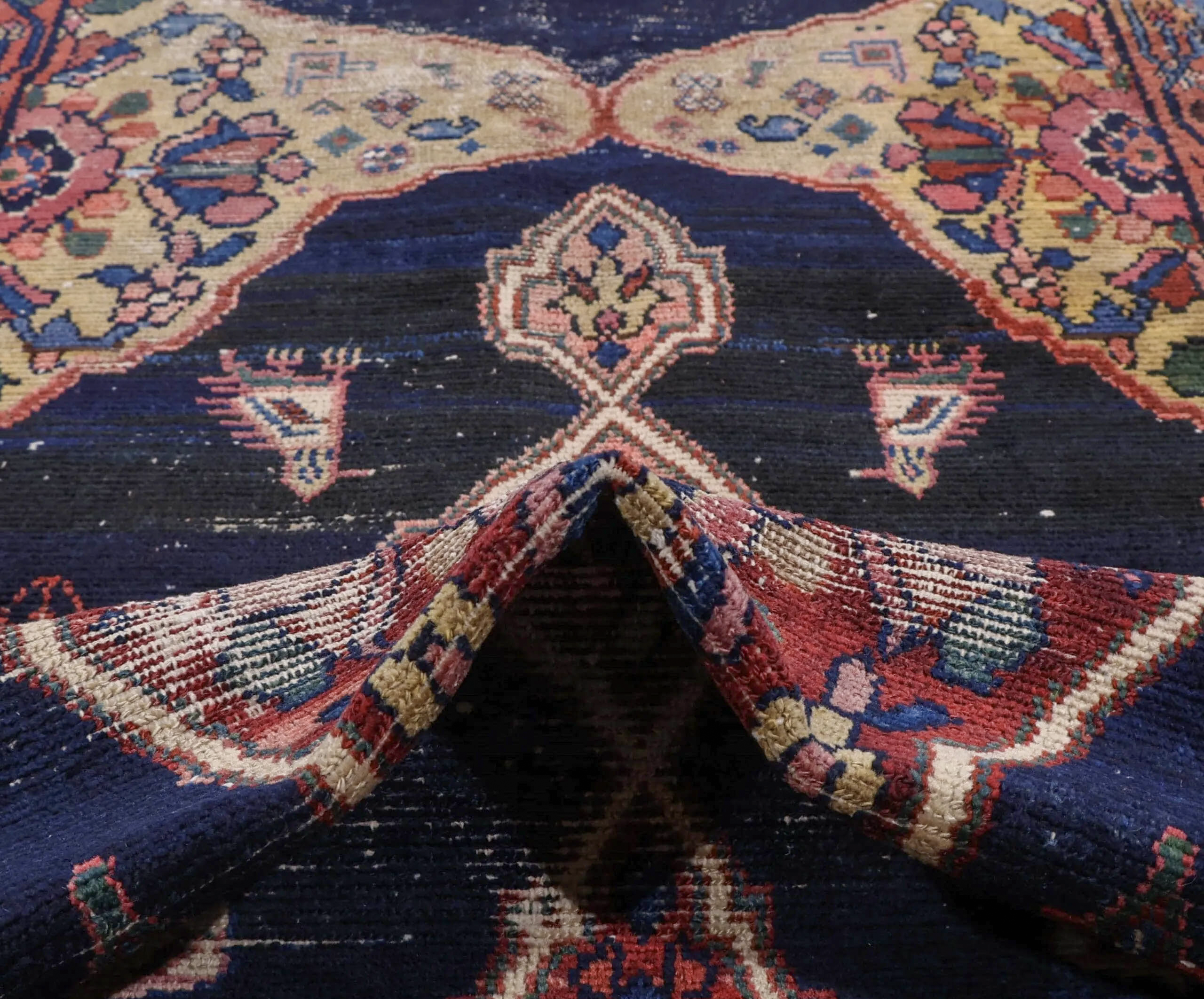 Vintage Kermanshah Runner | 3' 7" x 16' 6" — detail view, gallery 07