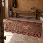 Vintage Kurdish Koliai Rug — Walnut Lattice & Rose Medallion | 5'1" × 9'5" - Rug the Rock - 5 x 86 x 97 x 10