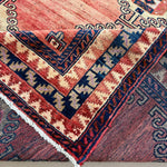 Persian Luri Runner, folded corner and reverse, hand-knotted wool with red colouring. SKU RR 32252.
