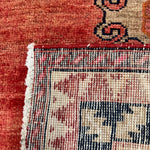 Vintage Luri Runner — Small Diamond Medallions on Coral Red. Original rug photograph; SKU RR32252; source IMG_6865.