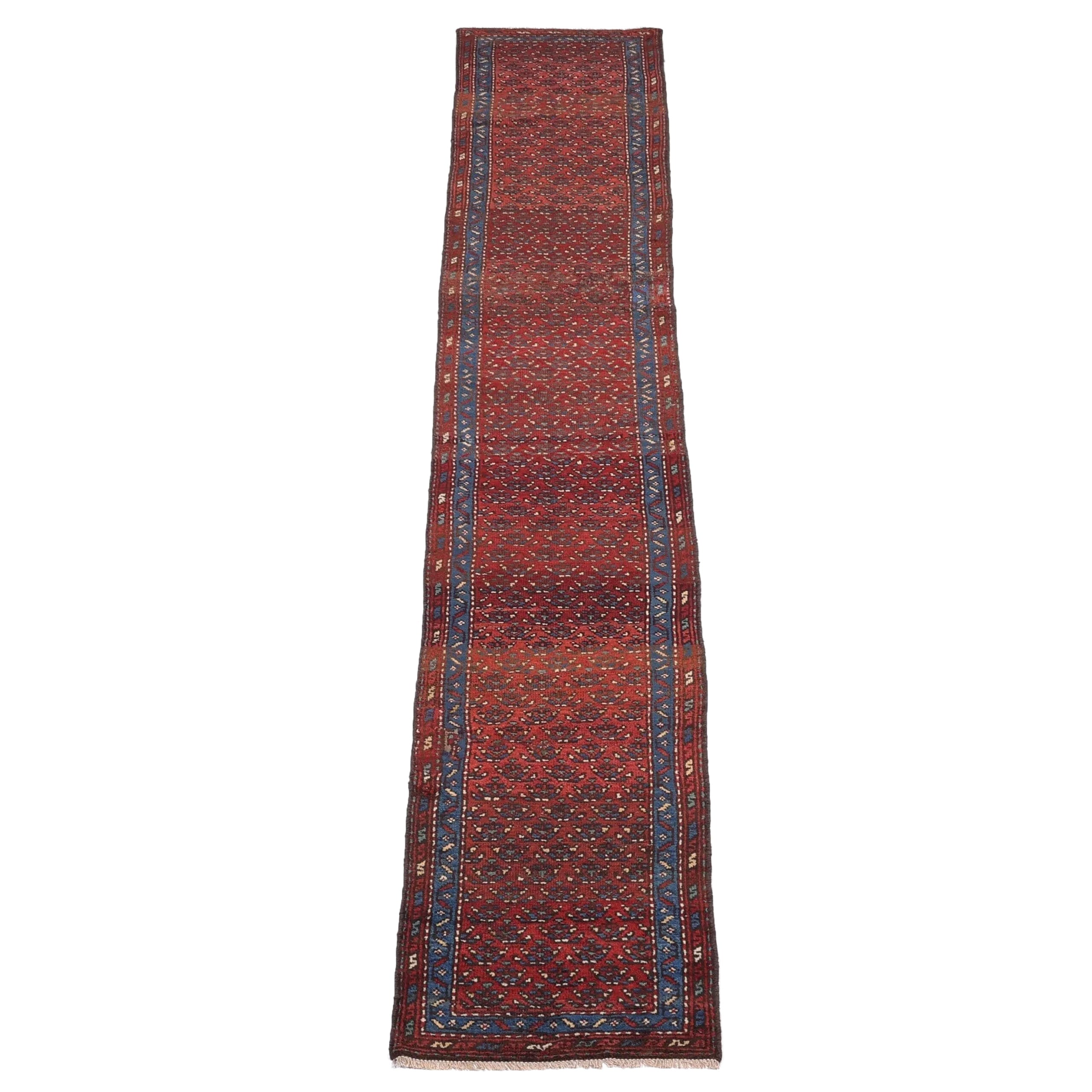 Vintage Malayer Runner | 1' 10" x 13' 6" — angled view, gallery 02
