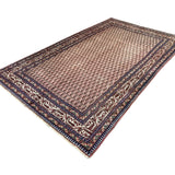 Vintage Marand Tabriz Rug, diagonal perspective view of the complete rug, hand-knotted wool pile. SKU 108704.