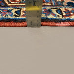 Vintage Mehravan Rug, side-on pile and edge detail with a ruler, hand-knotted wool pile. SKU 1.0488.