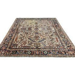 Vintage Mehravan Rug, front perspective view of the complete rug, hand-knotted wool pile. SKU 1.0488.