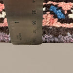 Vintage Mehravan Rug, side-on pile and edge detail with a ruler, hand-knotted wool pile. SKU PP 107502.