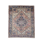 Vintage Mehravan Rug, top view on white background, hand-knotted wool pile. SKU PP 107502.