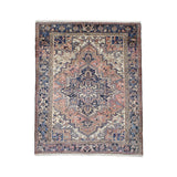 Vintage Mehravan Rug, top view on white background, hand-knotted wool pile. SKU PP 107502.